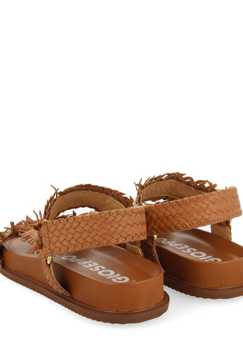 Sandalias color cuero tipo bio con tiras trenzadas para mujer lassance  