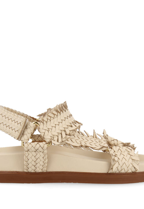 Sandalias off-white tipo bio con tiras trenzadas para mujer lassance  