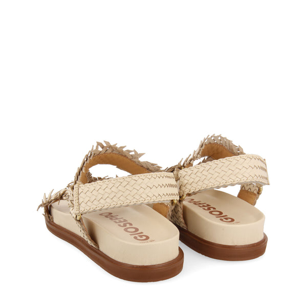 Sandalias off-white tipo bio con tiras trenzadas para mujer lassance  