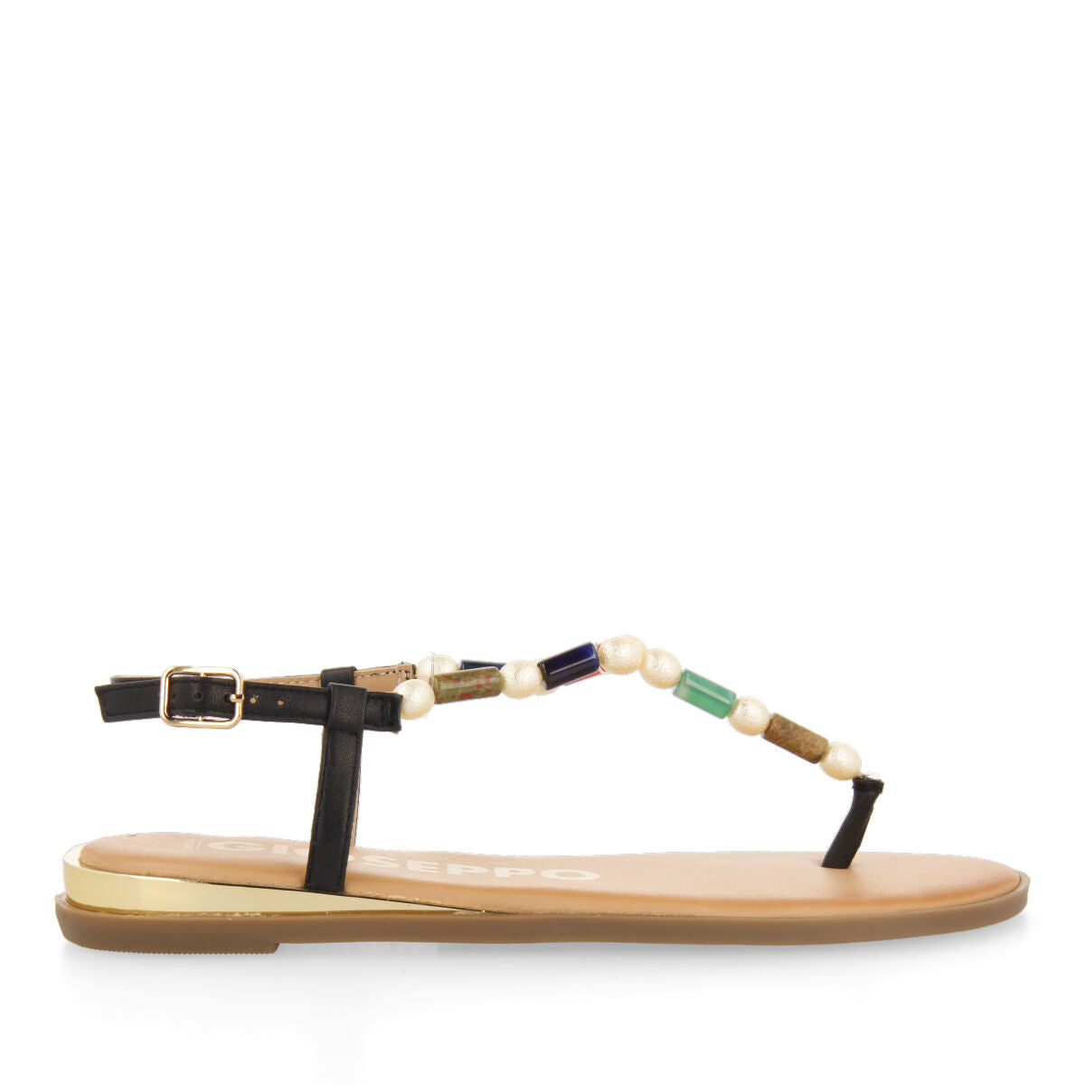 Itauna women's multicoloured sandals with stones and pearls