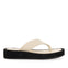 Sandalias de piso grueso con tira color off-white para mujer domats 