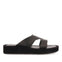 Sandalias de piso grueso de tiras color negro para mujer Issou 