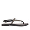 Otlak women's black sandals with crystal straps
