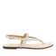 Sandalias off-white con tiras con cristales para mujer otlak 