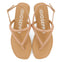 Sandalias oro rosado con tiras con cristales para mujer otlak 