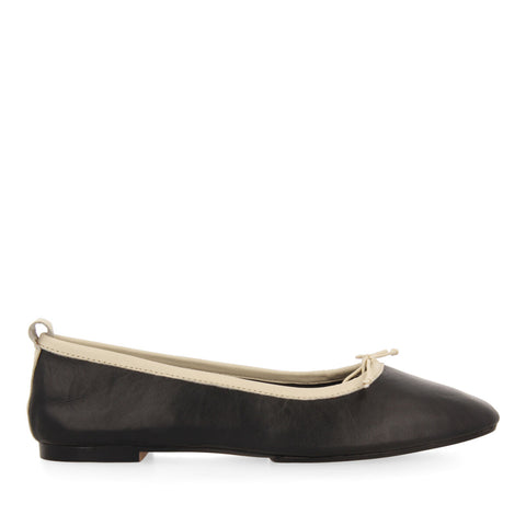 BALLERINES NOIRES EN PEAU AJOURÉE POUR FEMME ASPLEY 
