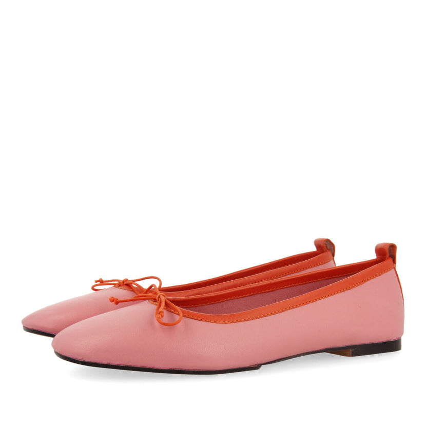 Ballerines roses en peau ajourée pour femme aspley 
