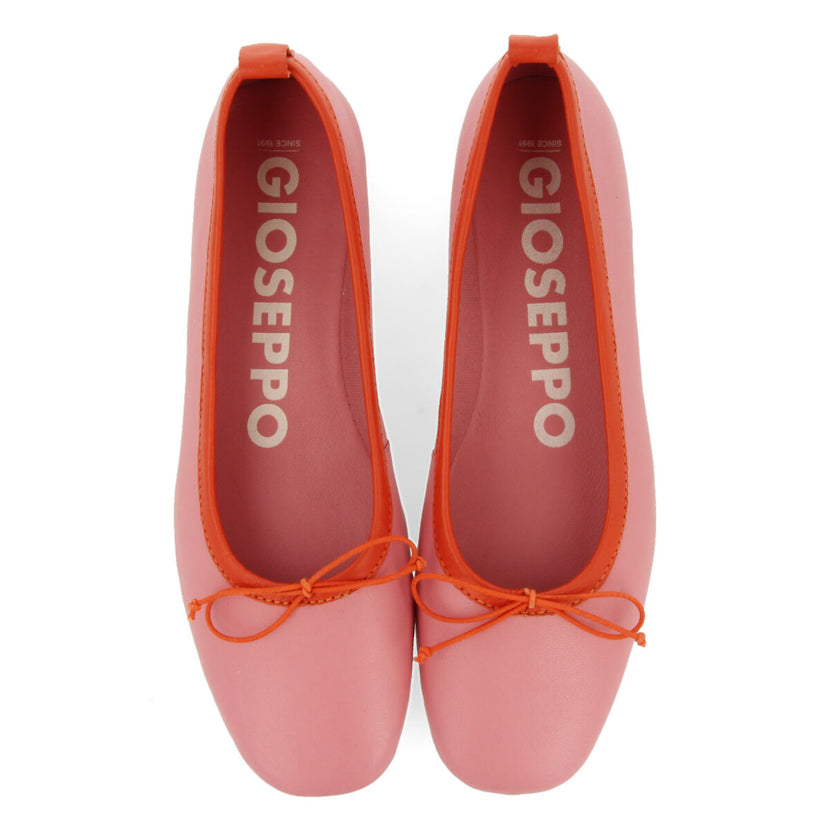Ballerines roses en peau ajourée pour femme aspley 