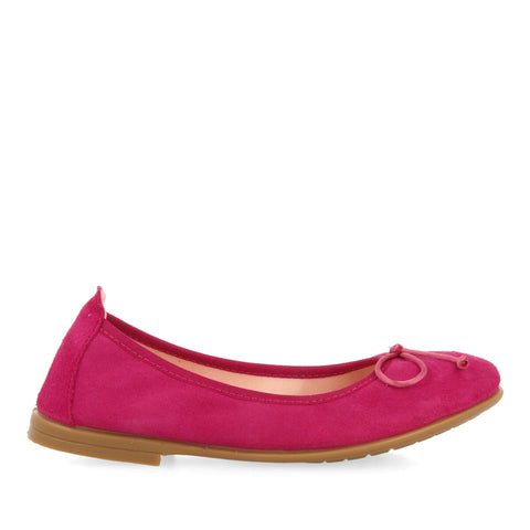CHIADOR GIRLS FUCHSIA LEATHER BALLET FLATS