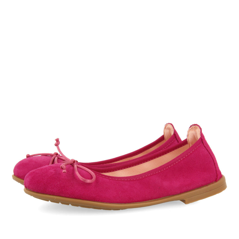Chiador girls fuchsia leather ballet flats
