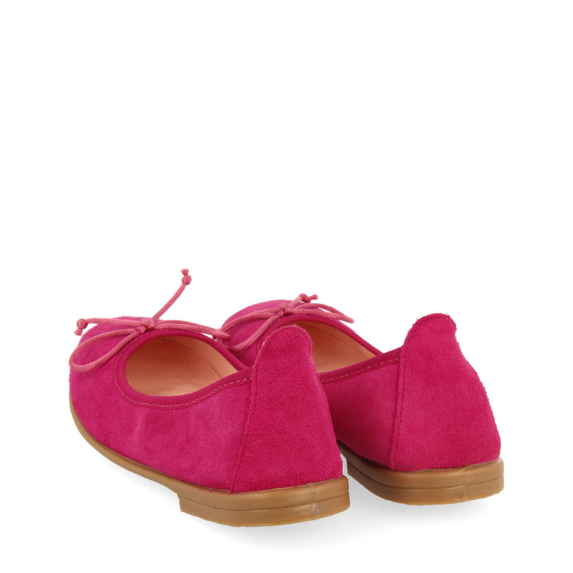 Chiador girls fuchsia leather ballet flats