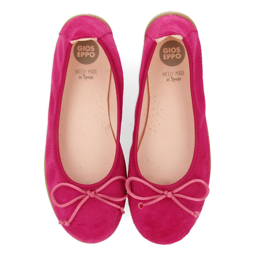 Chiador girls fuchsia leather ballet flats