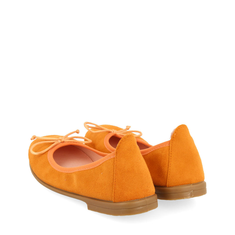 Chiador girls orange leather ballet flats