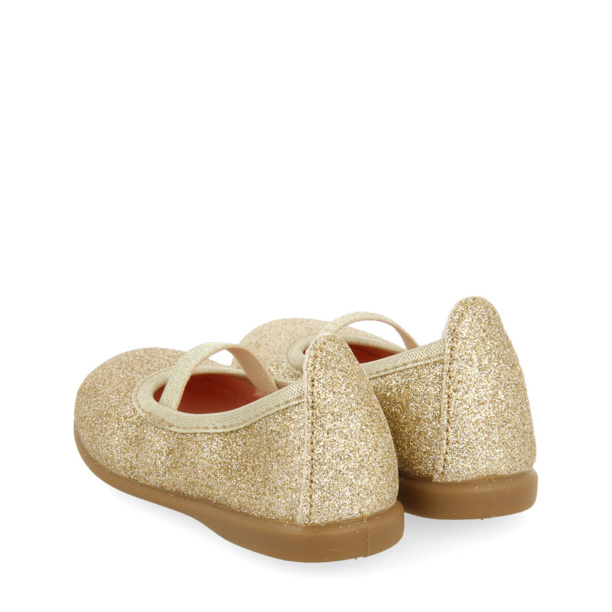 Villette girls glittery gold ballet flats