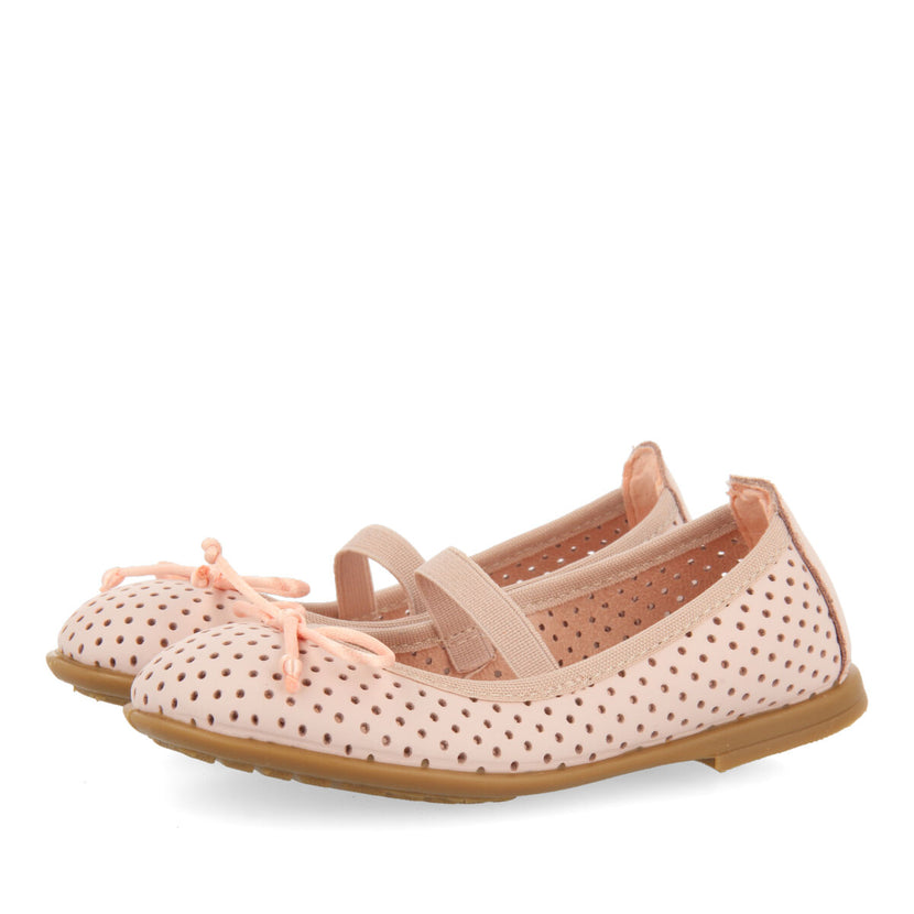 Brannay girlsink leather ballet flats