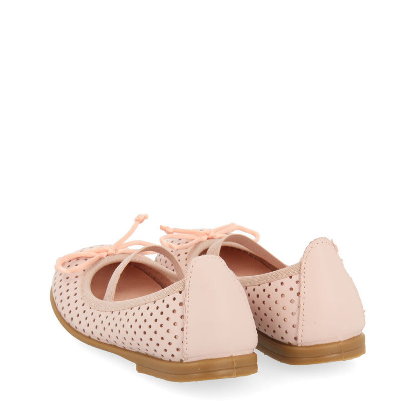 Brannay girlsink leather ballet flats