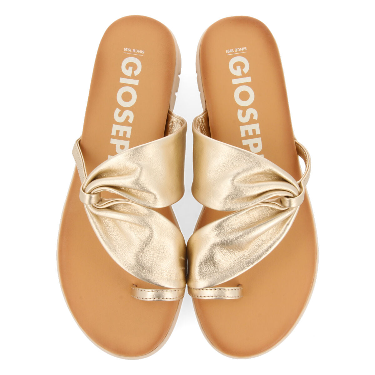 Arari women's gold slingback sandals