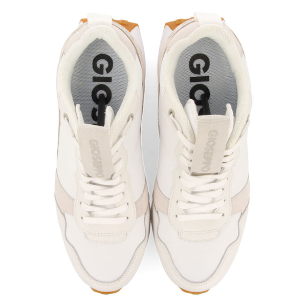 Aracai women's white retro-style sneakers with inner wedges