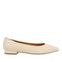 Trappes women's off-white leather ballet flats with pointed toes