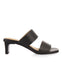 Sandalias negras con doble tira y tacón para mujer butteaux  