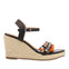 Sandalias multicolor con detalle de borlas y cuña de yute para mujer bacoor 