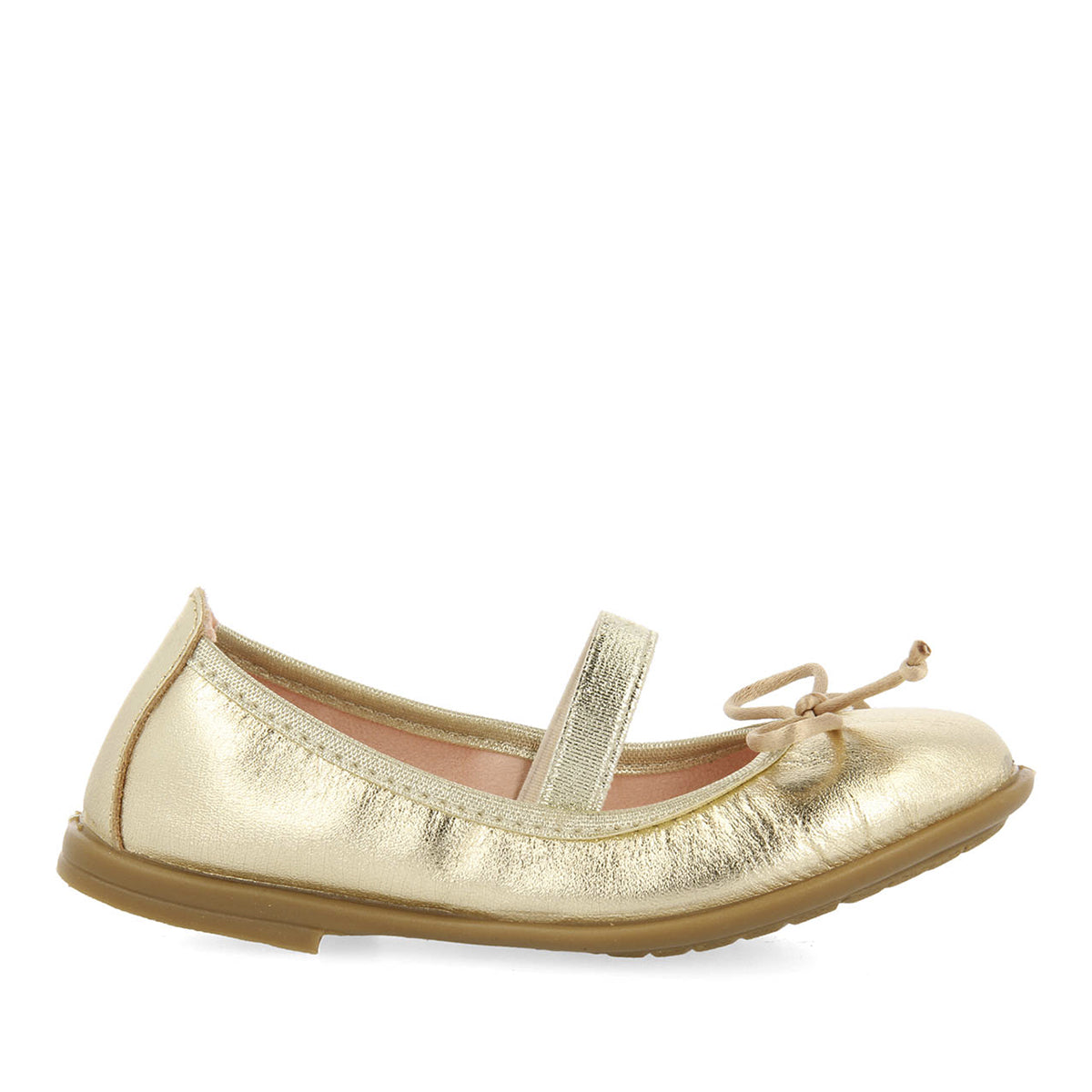 BALLERINE IN PELLE PLATINO PER BAMBINA SMINES