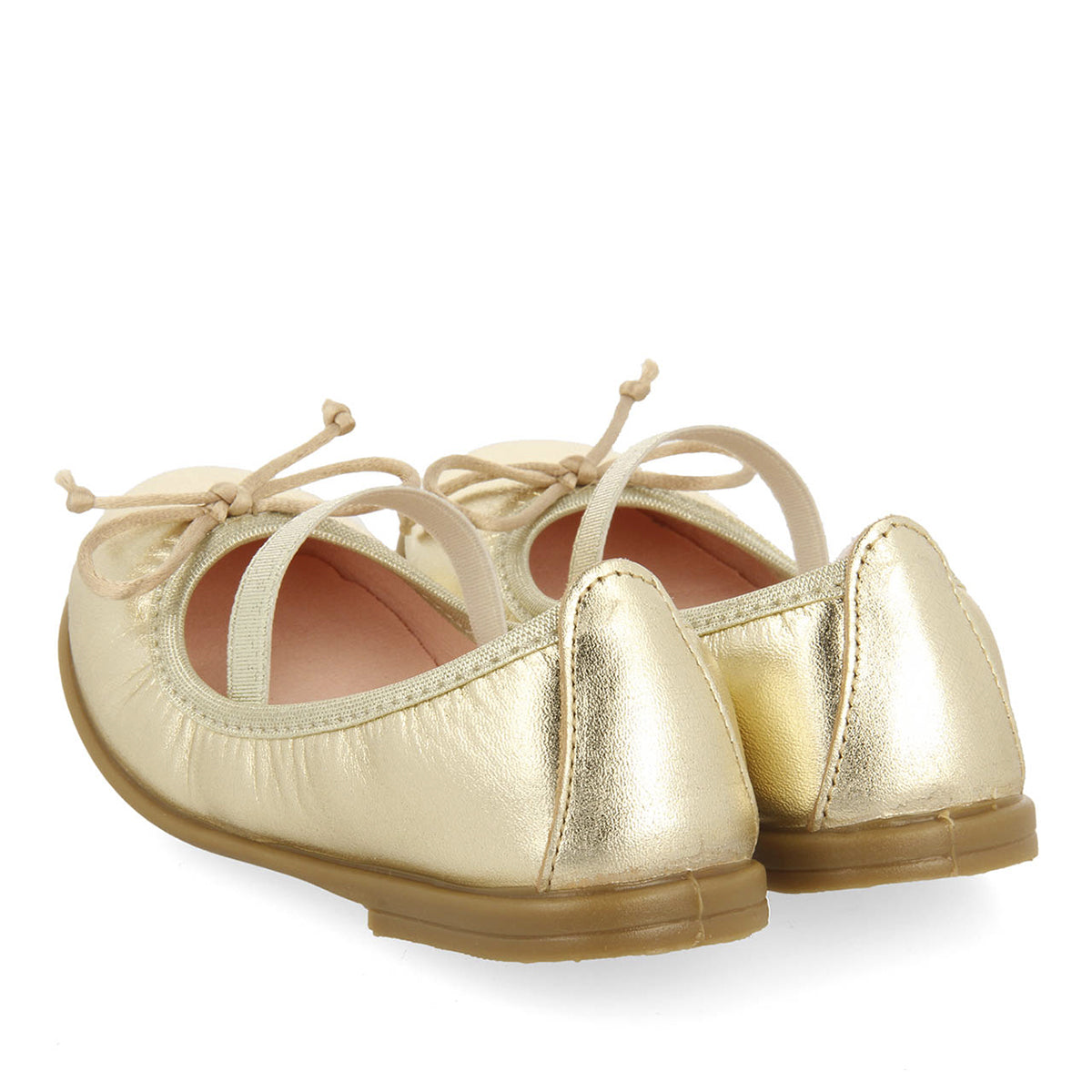 BALLERINE IN PELLE PLATINO PER BAMBINA SMINES