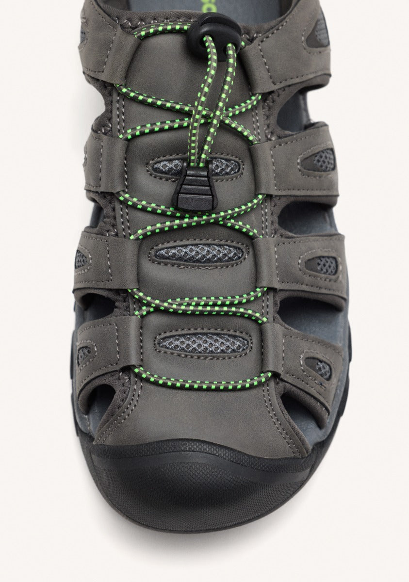 SANDALIDAS TIPO CANGREJERA COLOR GRIS PARA HOMBRE PONTIANAC