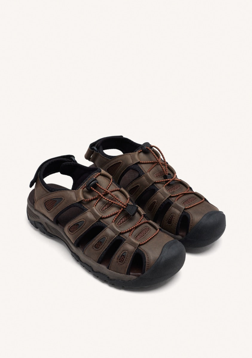 SANDALIDAS TIPO CANGREJERA COLOR MARRÓN PARA HOMBRE PONTIANAC