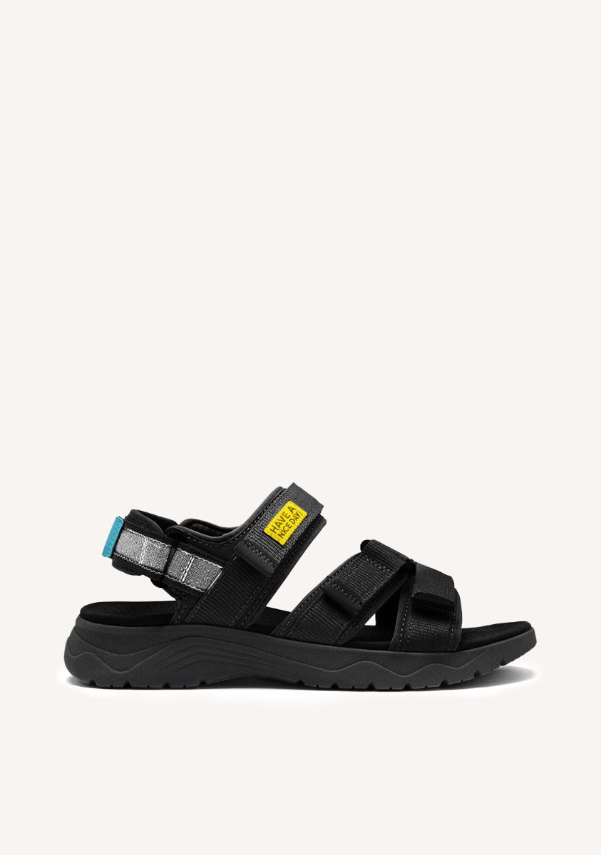 SANDALI NERI PER UOMO FLACOURT