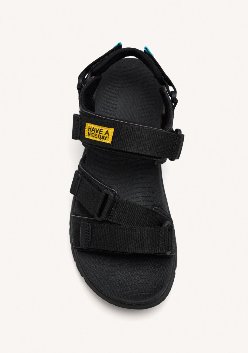 SANDALI NERI PER UOMO FLACOURT