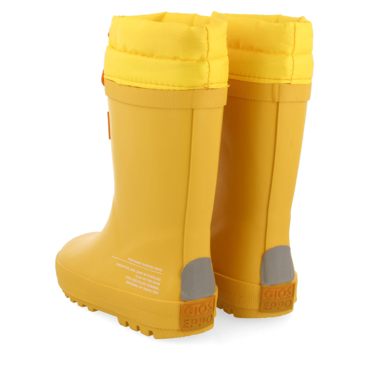 Botas de agua amarillas para niña y niño veblem