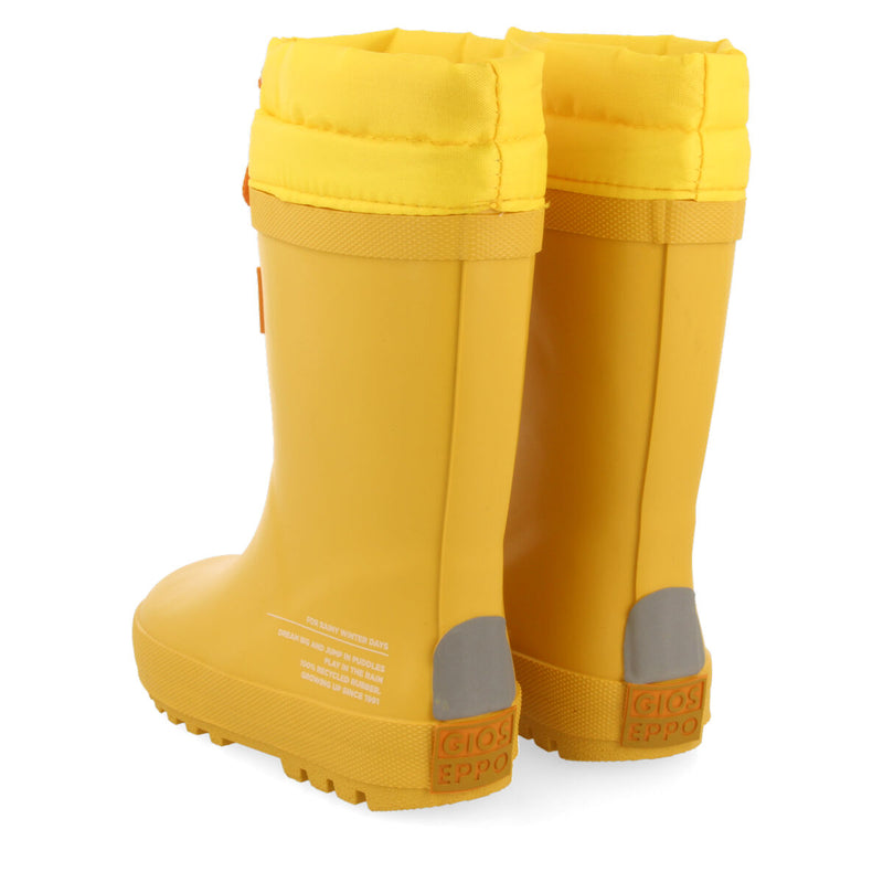 Botas de agua amarillas para niña y niño veblem