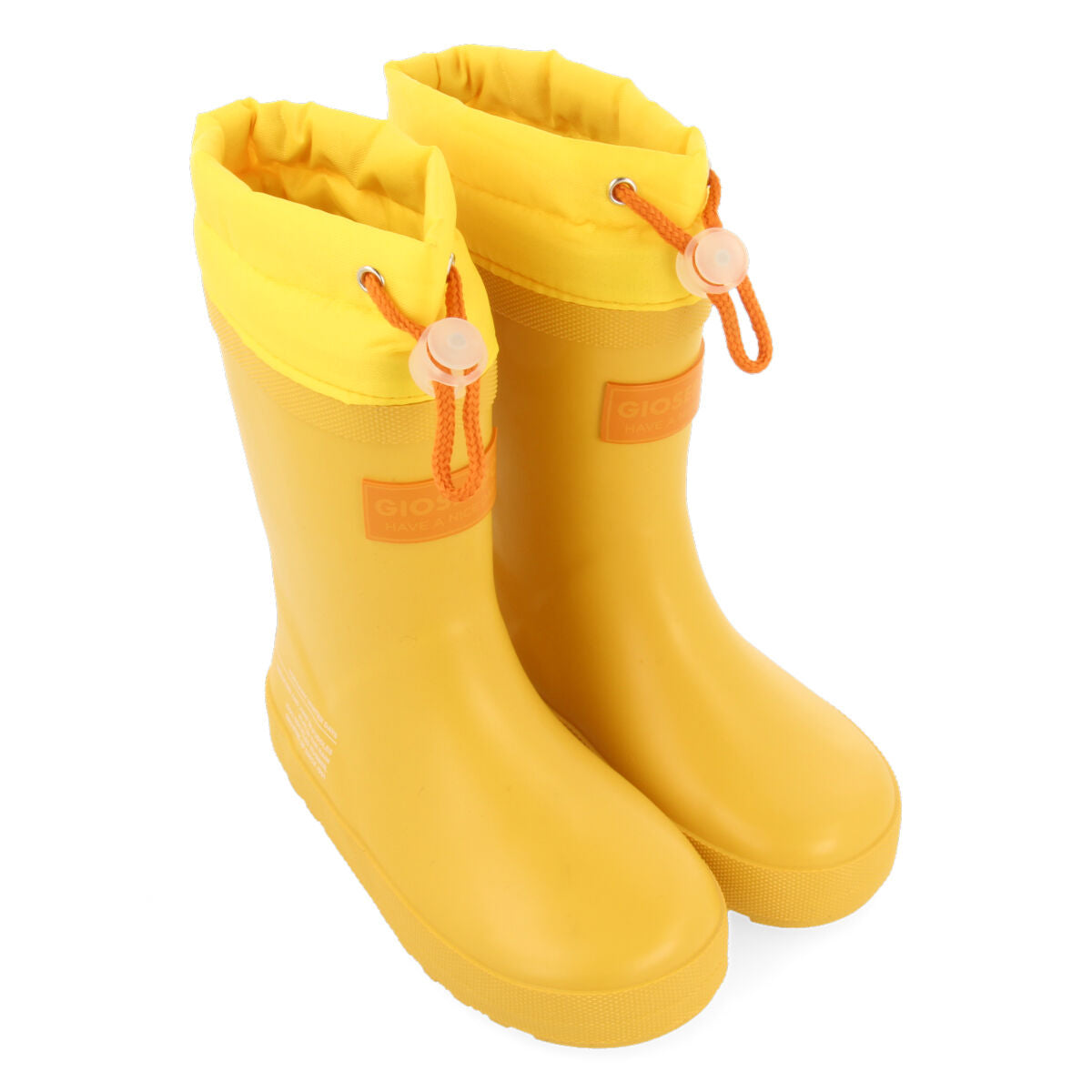 Botas de agua amarillas para niña y niño veblem