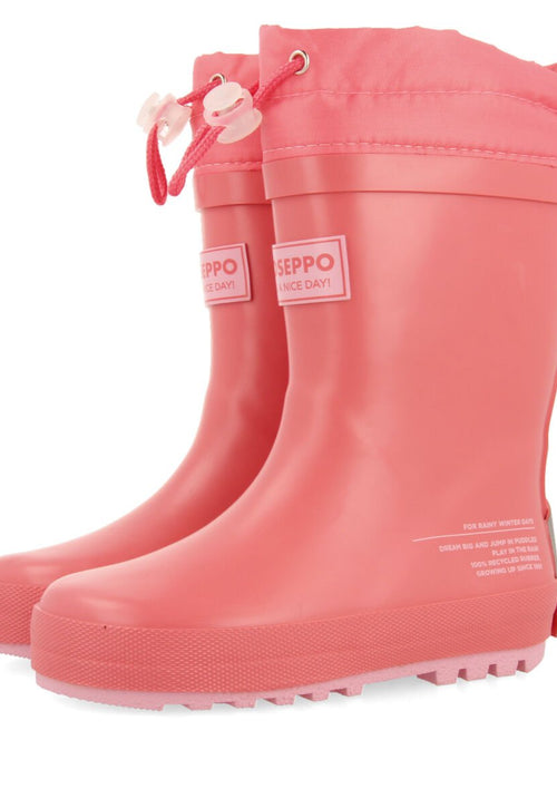 Veblem children's fuchsia welly boots