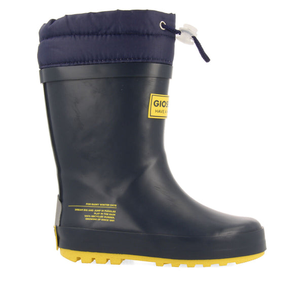 Botas de agua azul marino para niña y niño veblem