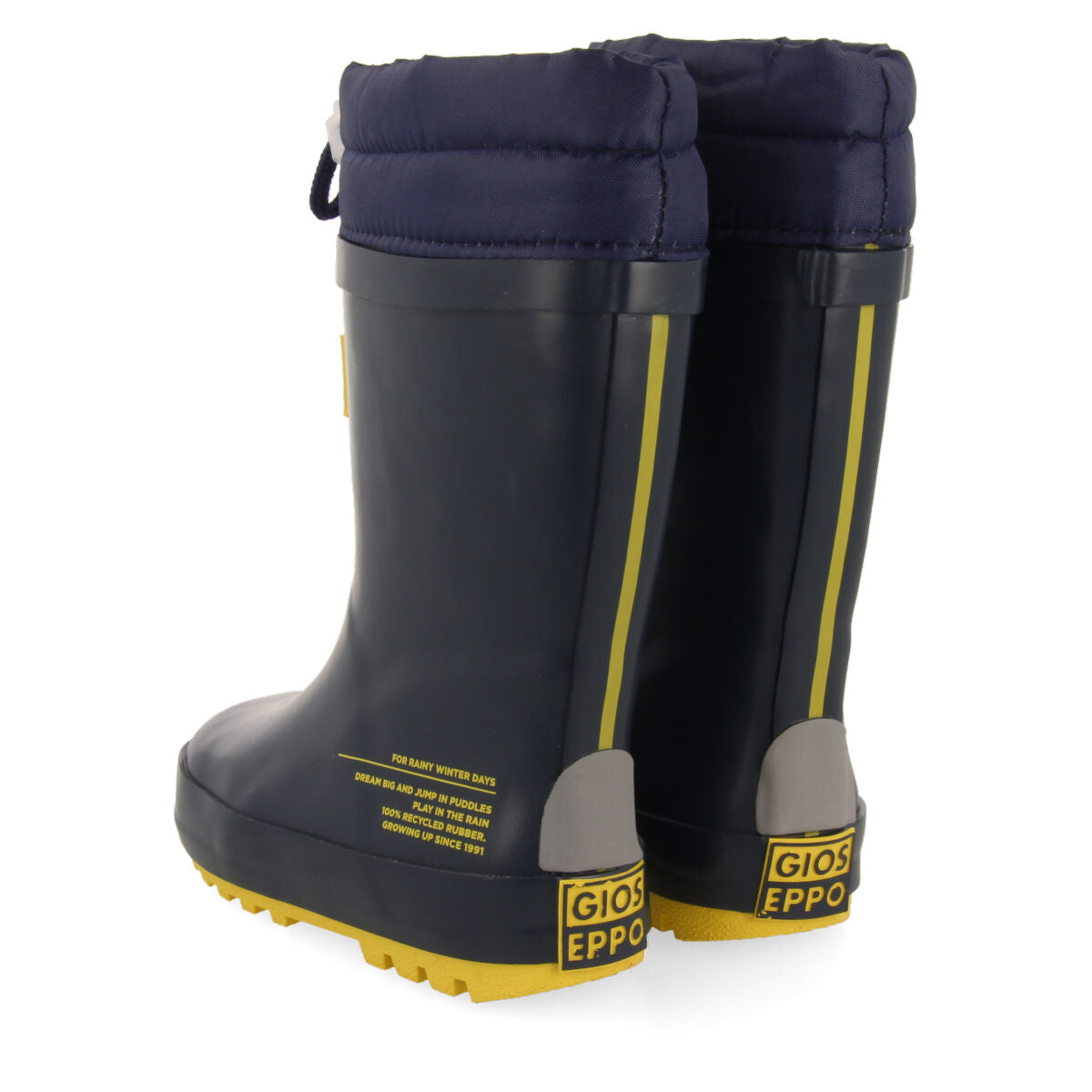 Botas de agua azul marino para niña y niño veblem