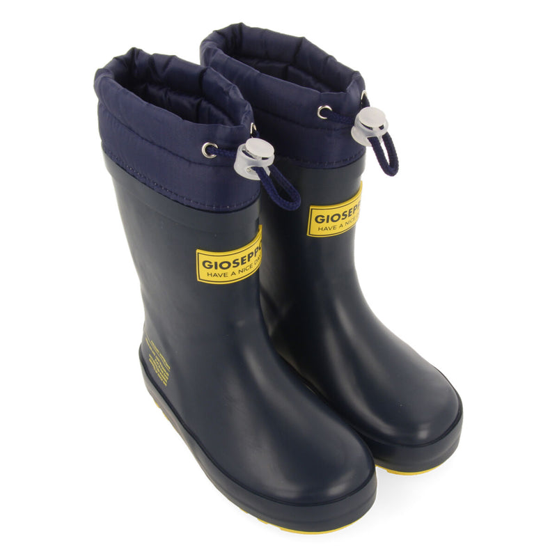 Botas de agua azul marino para niña y niño veblem