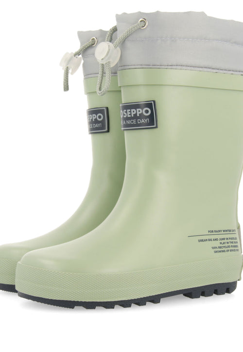 Bottes de pluie menthe pour fille et garçon veblem 