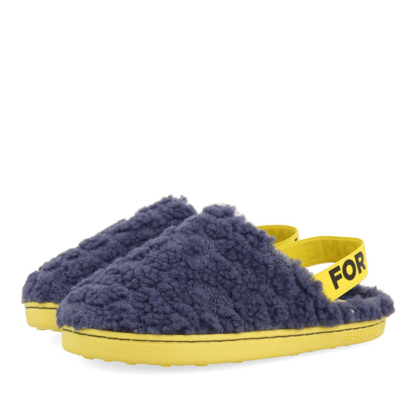 Dokka children's navy blue backless slippers