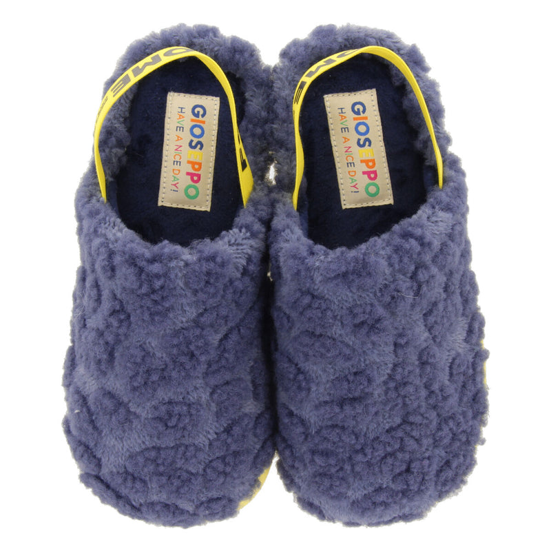Dokka children's navy blue backless slippers