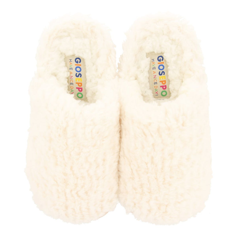 Senja children's white backless slippers