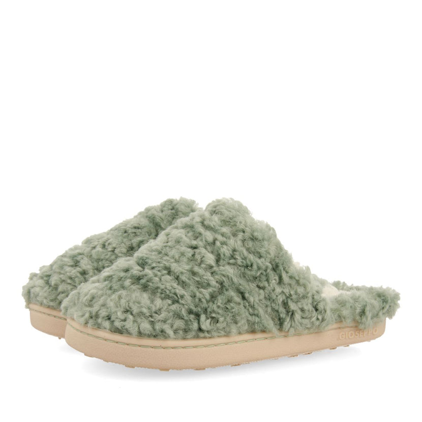Senja children's mint green backless slippers
