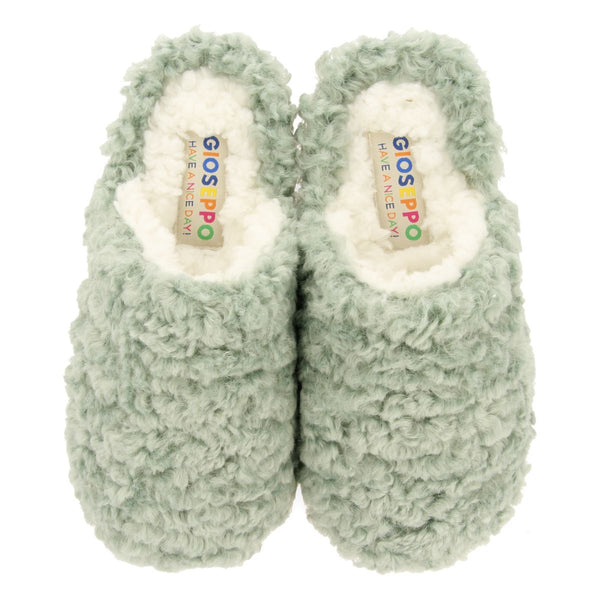 Senja children's mint green backless slippers