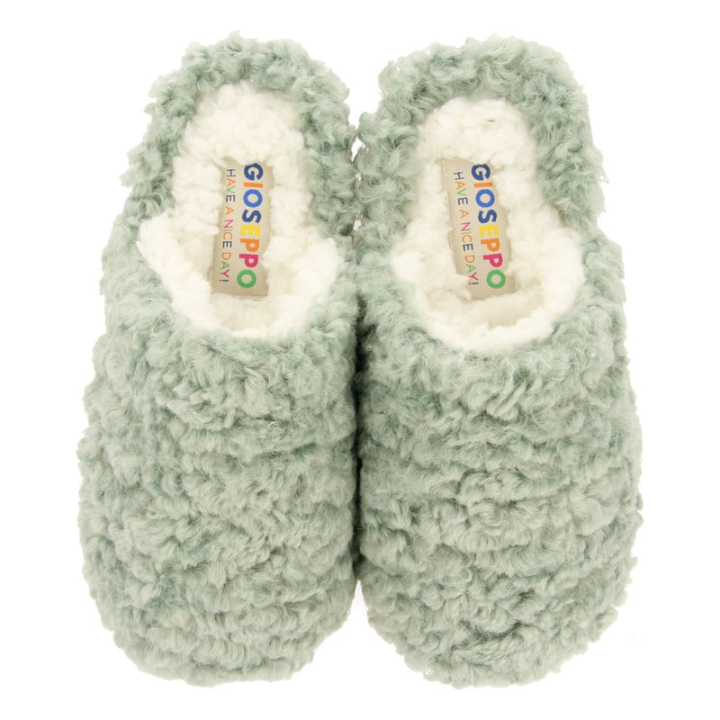 Senja children's mint green backless slippers