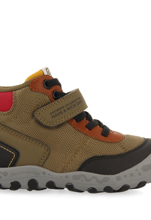 Loen children's khaki hiking boot-style sneakers