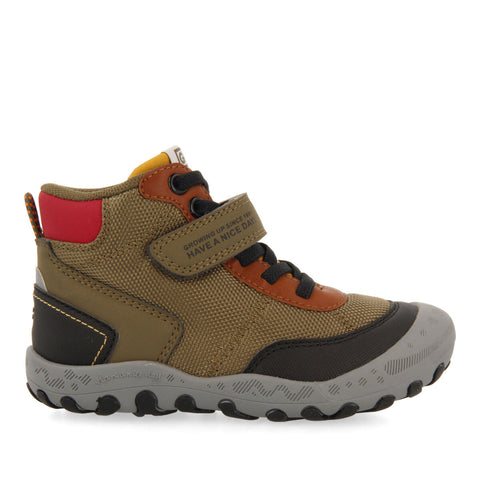 LARBERT CHILDREN'S BROWN HIKING BOOT-STYLE SNEAKERS