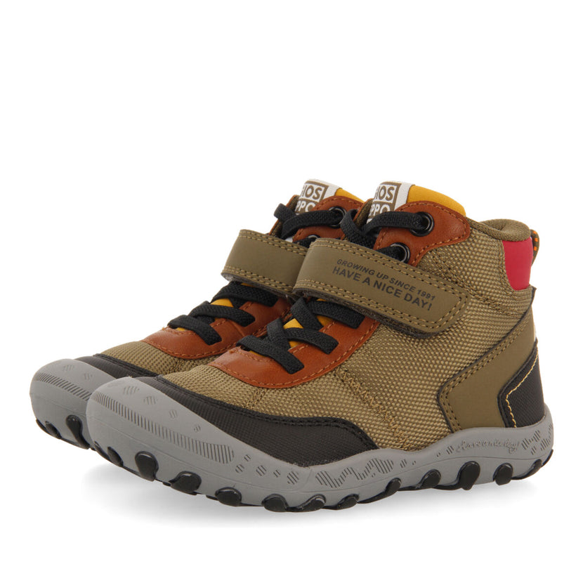 Loen children's khaki hiking boot-style sneakers