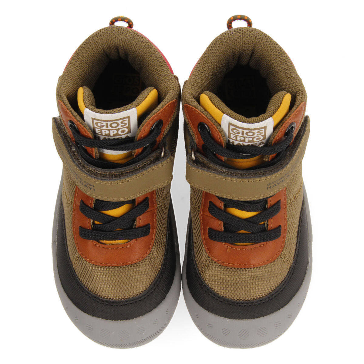 Larbert children's brown hiking boot-style sneakers