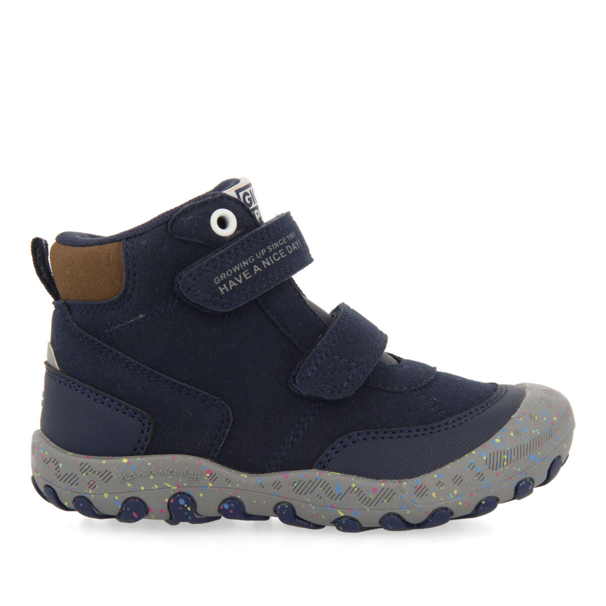 Larbert children's navy blue hiking boot-style sneakers